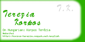 terezia korpos business card